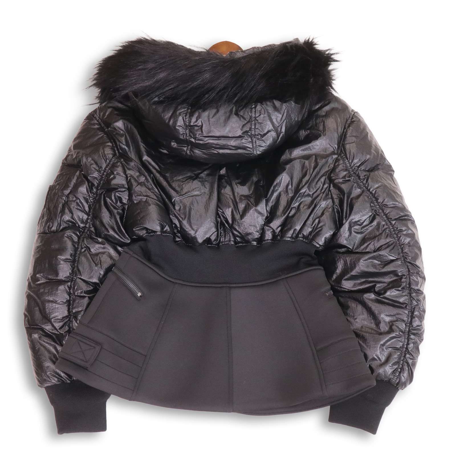 美品】DIESEL ディーゼル Isoke Shiny Jacket☆ 光沢 ファー 