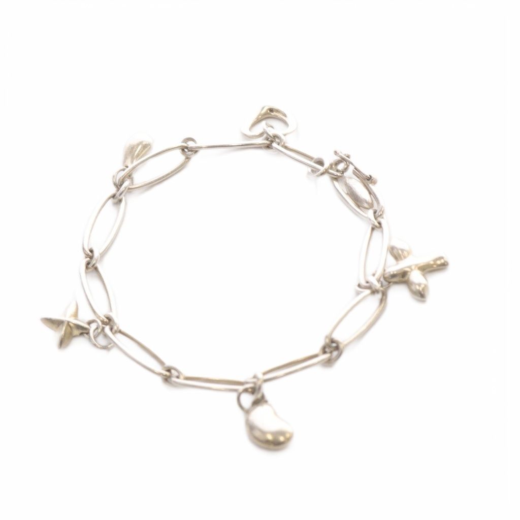 ティファニー TIFFANY CO エルサペレッティ 5チャーム ブレスレット 925 シルバー