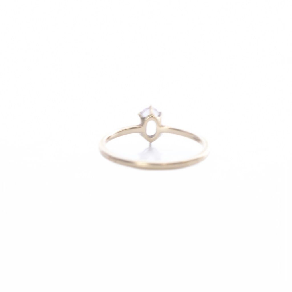  アガット agete 指輪 K 5 モルガナイトリング 8.5号 イエローゴールド ピアス(片耳用) アクセサリー