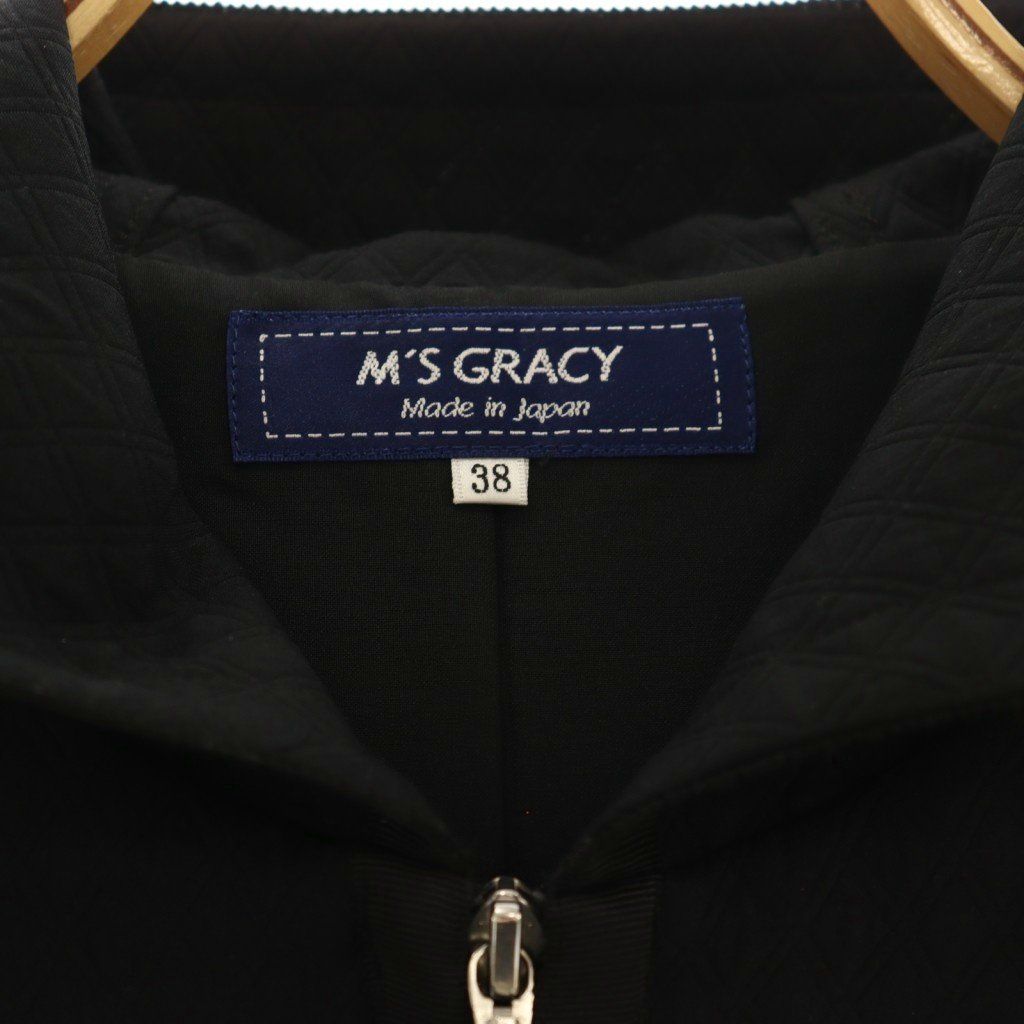 MS GRACY エムズグレイシー　フリル　パーカー　ハートワッペン　黒　38 MS GRACY エムズグレイシー フリル パーカー ハートワッペン 黒 38 M'S