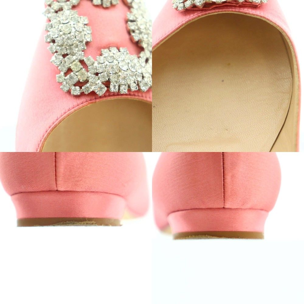 マノロブラニク MANOLO BLAHNIK ハンギシ フラットパンプス サテン マノロブラニク MANOLO BLAHNIK ハンギシ フラットパンプス サテン