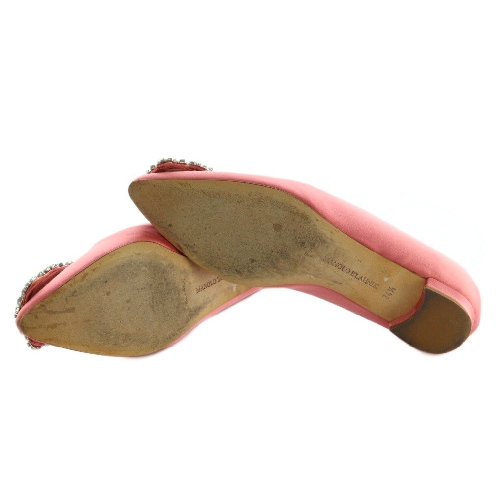 マノロブラニク MANOLO BLAHNIK ハンギシ フラットパンプス サテン マノロブラニク MANOLO BLAHNIK ハンギシ フラットパンプス サテン