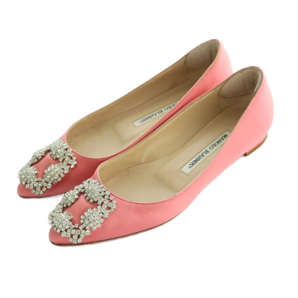 Manolo Blahnik マノロブラク　サテンフラットパンプス　34 Manolo Blahnik マノロブラク サテンフラットパンプス 34 楽天市場