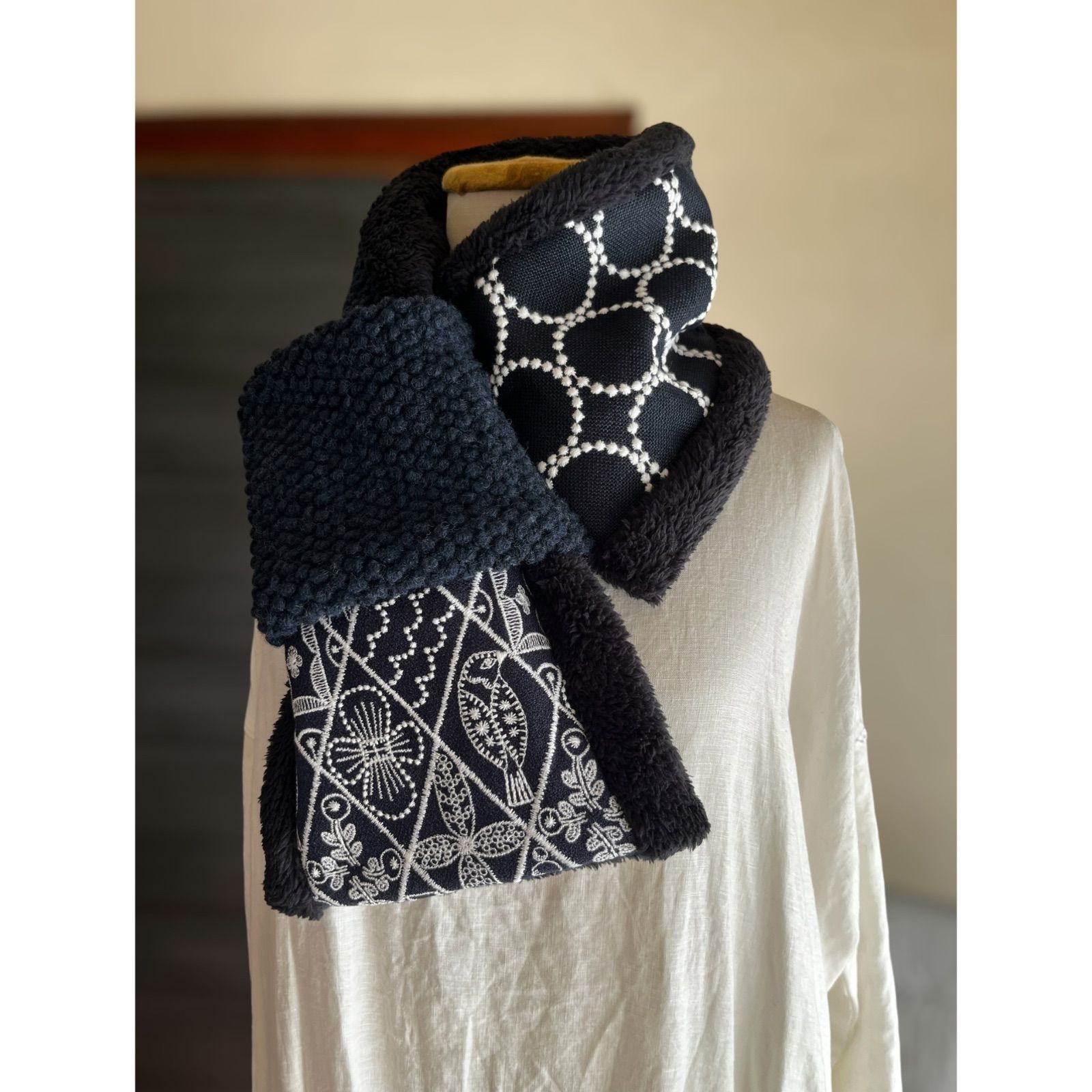 マフラータイプ】symphony・tambourineネックウォーマーミナペルホネン