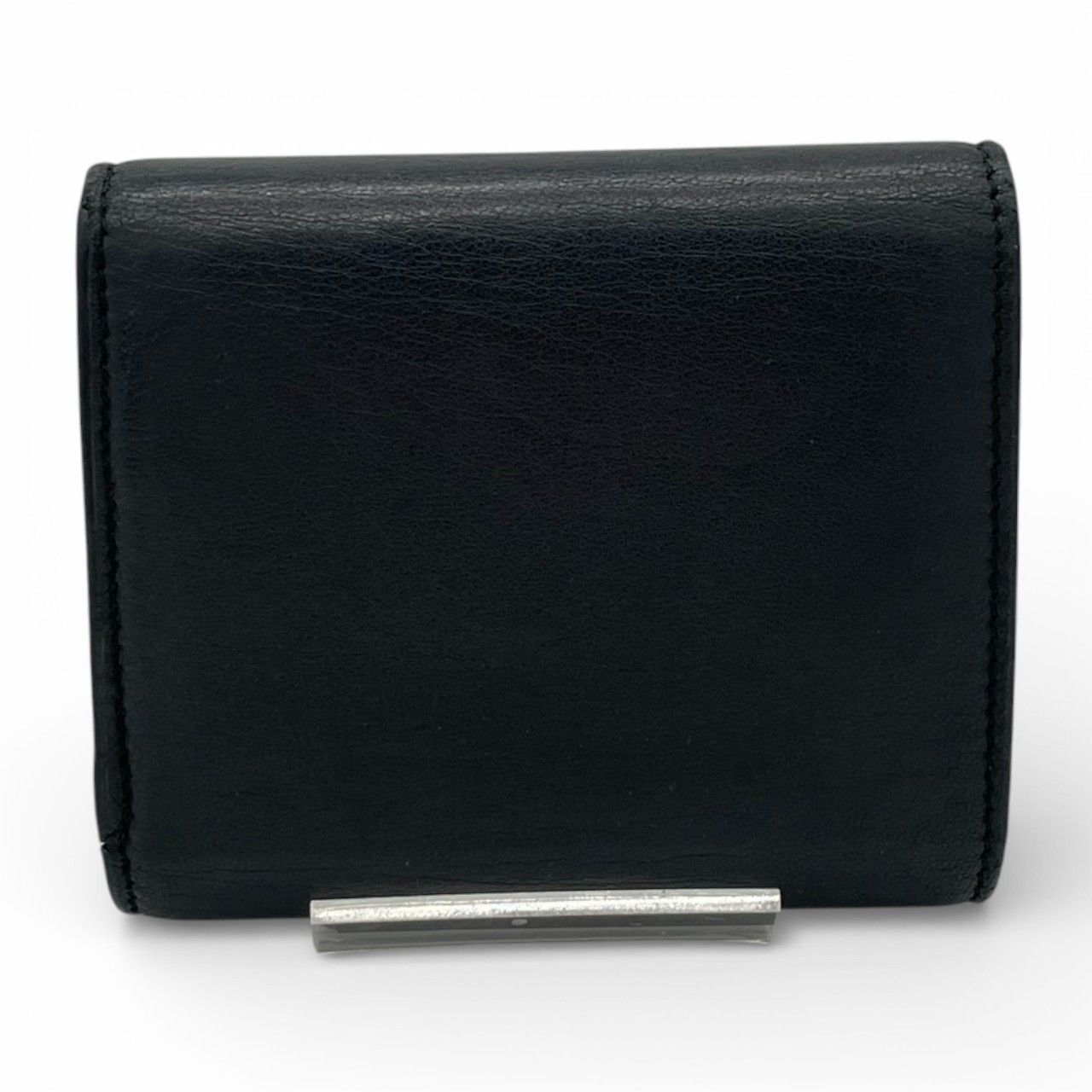 極美品✨CELINE セリーヌ 三つ折り財布 レザー ブラック ゴールド金具 極美品】セリーヌ CELINE 三つ折り財布 トリオンフ コンパクト