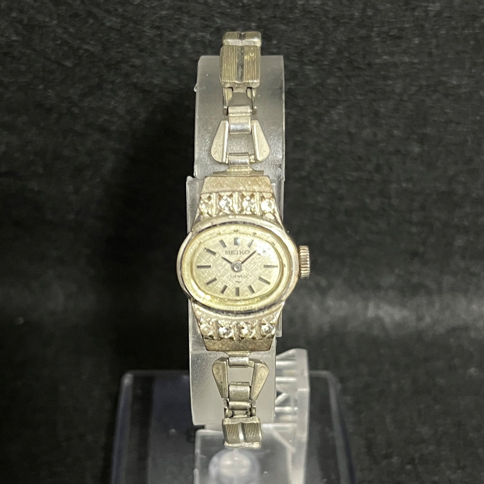 稼働品 SEIKO レディース 手巻き 腕時計 ビンテージ WGP 11-7360 セイコー シルバー