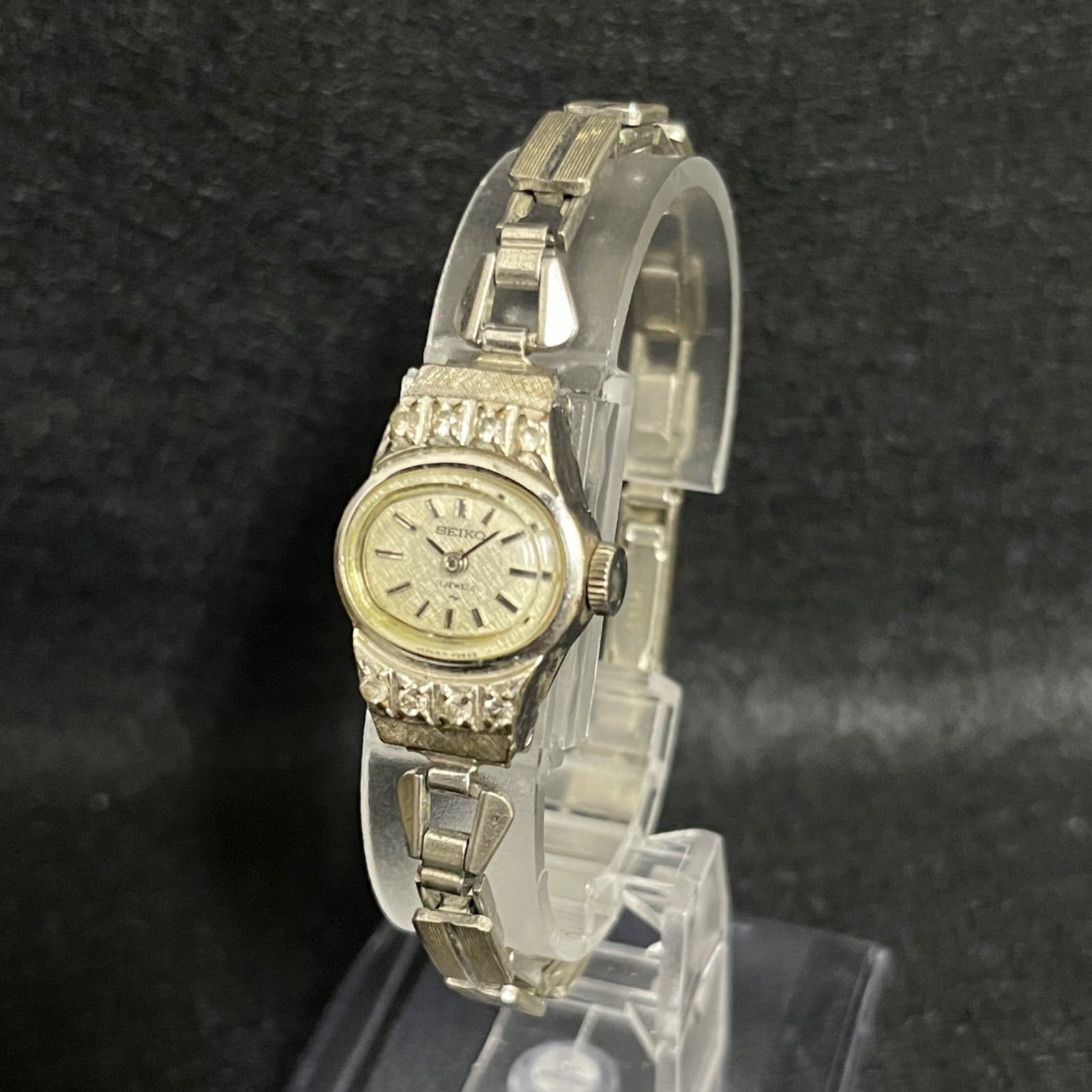 稼働品 SEIKO レディース 手巻き 腕時計 ビンテージ WGP 11 7360 セイコー シルバー