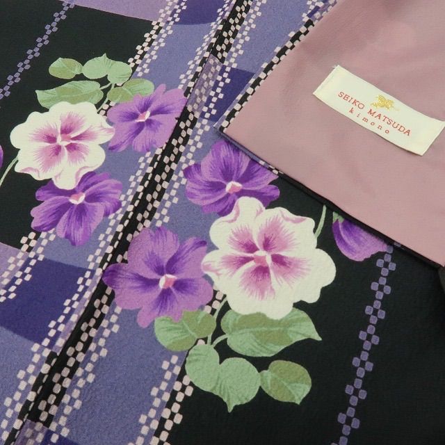六花-RIKKA- 未着用 松田聖子プロデュース SEIKO MATSUDA トールサイズ ハートのスミレ 小紋 着物 A 4230