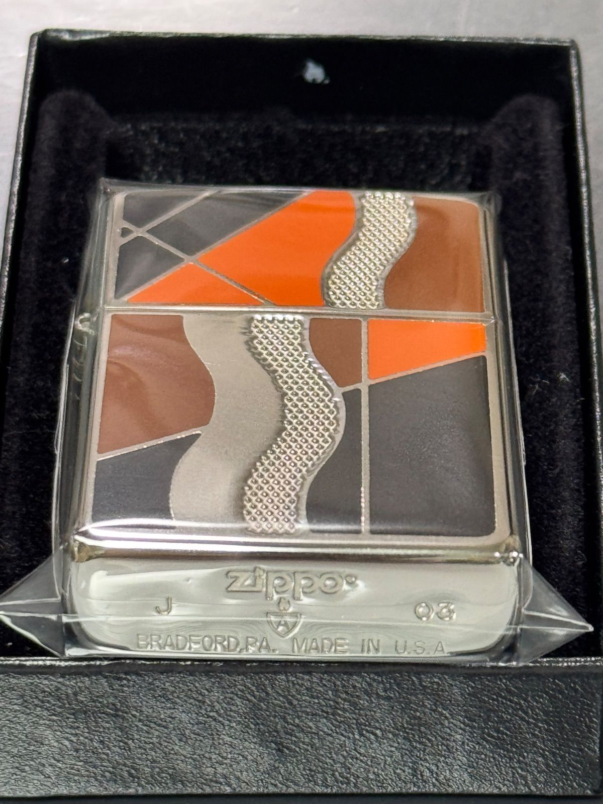 zippo アーマー グラフィック 特殊刻印 Heavy Wall Armor Case 初期型 2003年製 silver シルバー デットストック シルバーインナー 同年代 ケース 保証書