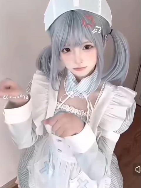 手染め メイド エプロン 刺繍 ONE PIECE セット