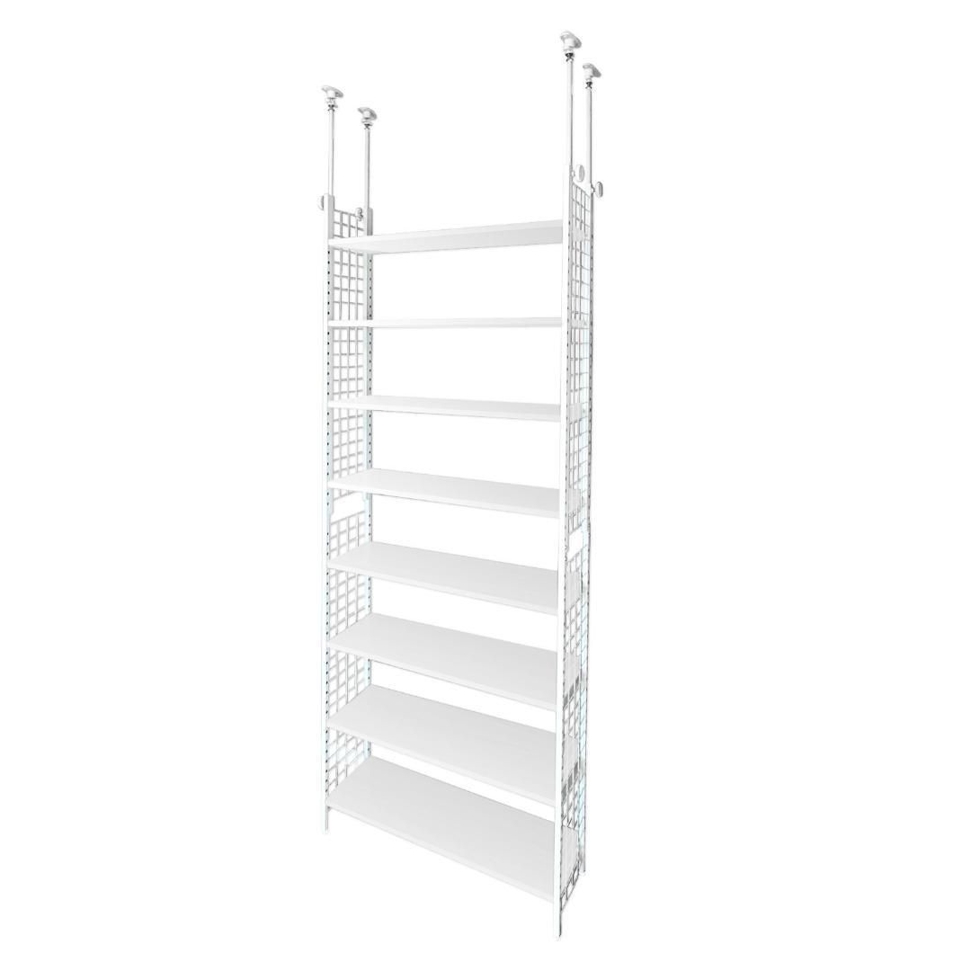 突っ張りラック ホワイト×ホワイト 幅78 cm 2948