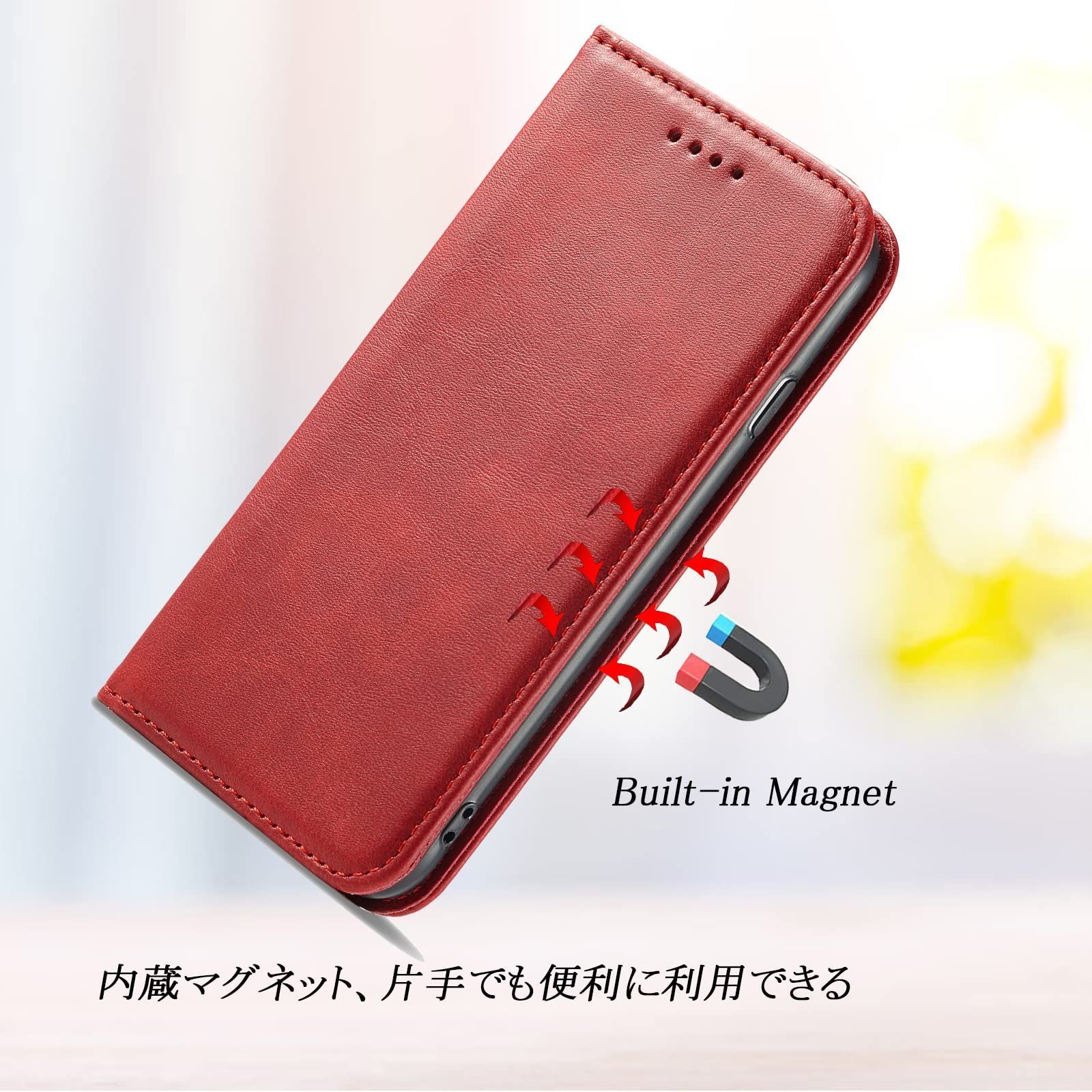 iPhone14 pro max 赤　手帳 Amazon.co.jp: 縦開き iPhone 14 Pro Max ケース 手帳型ケース