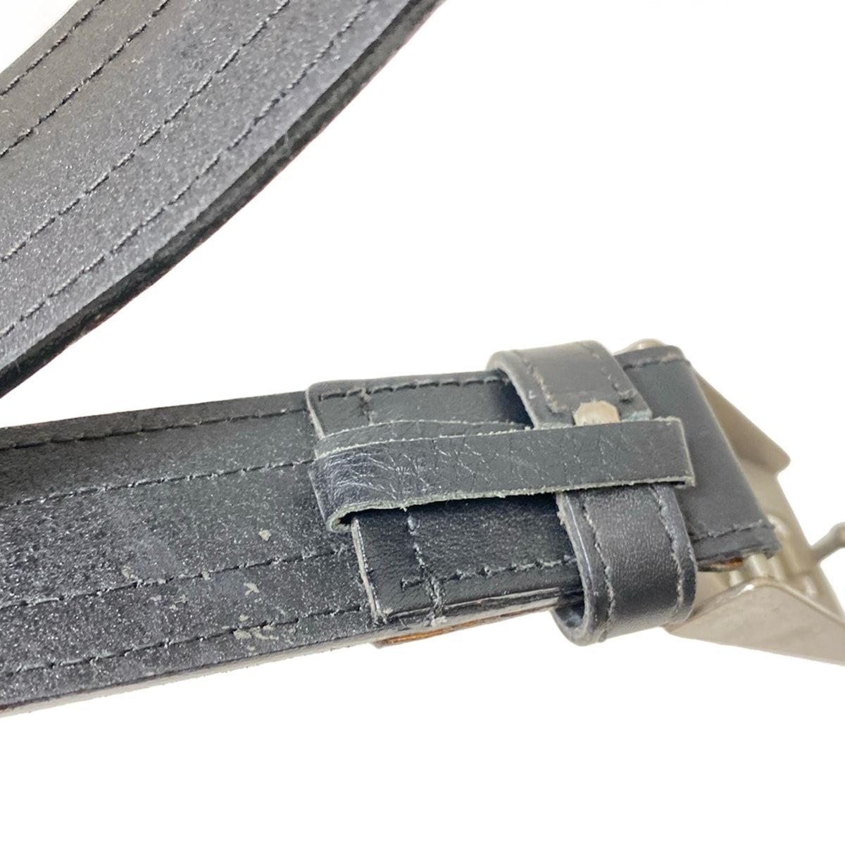 GIANNI VERSACE ジャンニ ヴェルサーチ メデューサバックル ベルト GIANNIVERSACE(ジャンニヴェルサーチ) ベルト 40/100 - 黒×シルバー