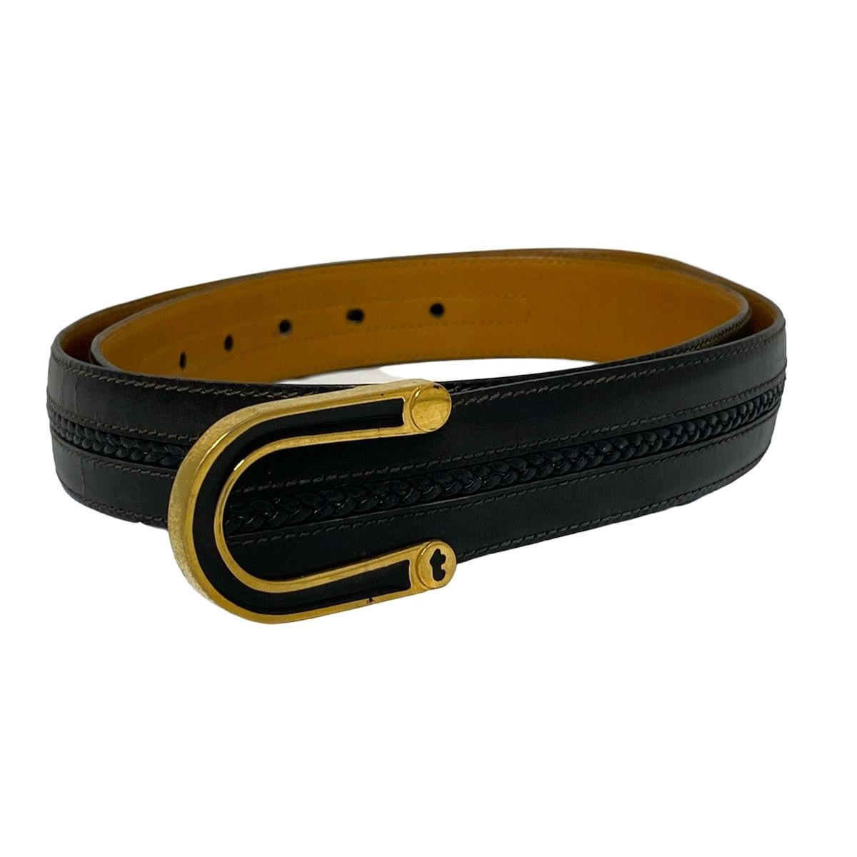 専用テストーニa.testoniゴールド金バックルクロコダイルレザーベルト黒 a.testoni(ア・テストーニ) ベルト 38/95 - 黒×ゴールド レザー - メルカリ
