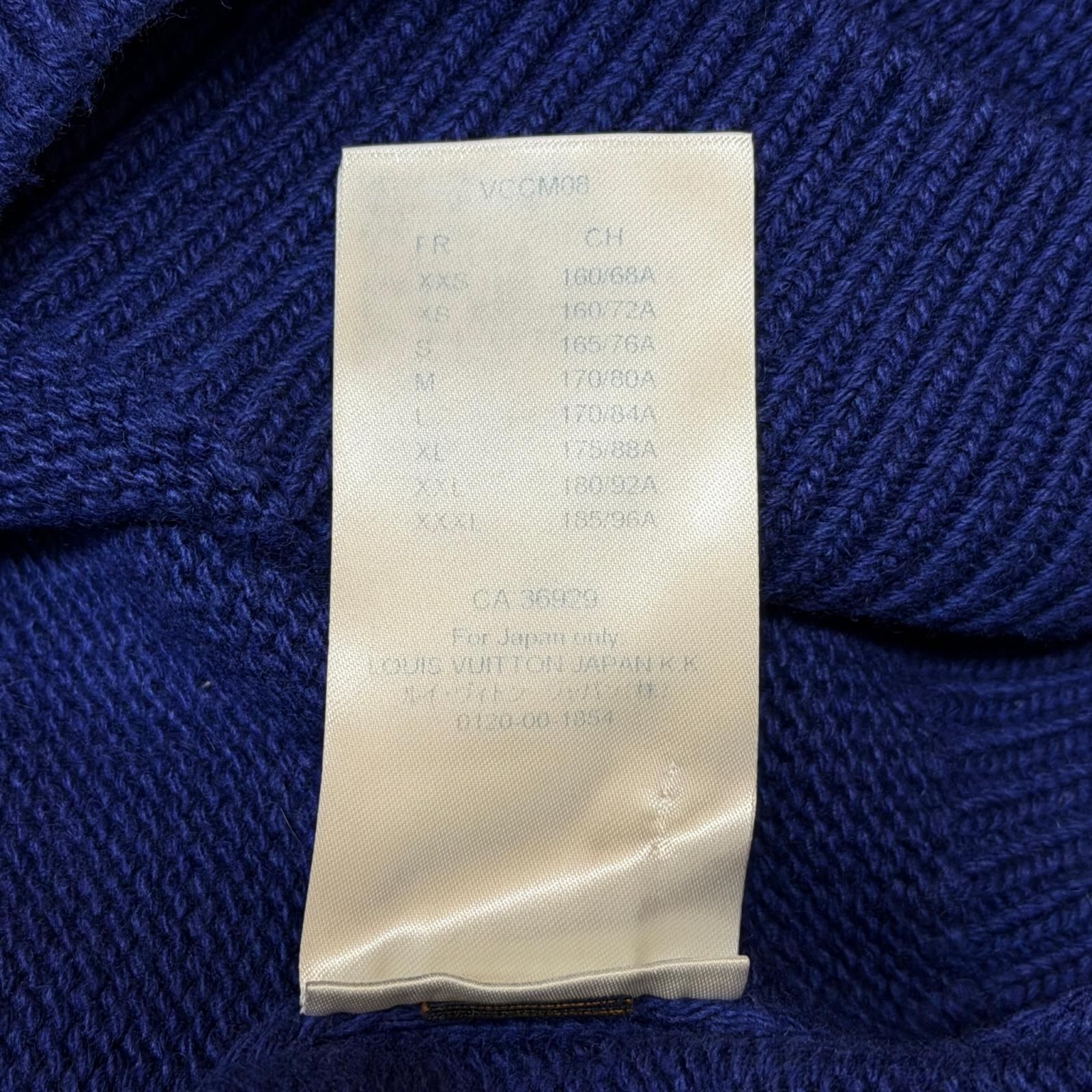 国内正規 LOUIS VUITTON 21SS Vネックカシミヤダミエセーター ニット