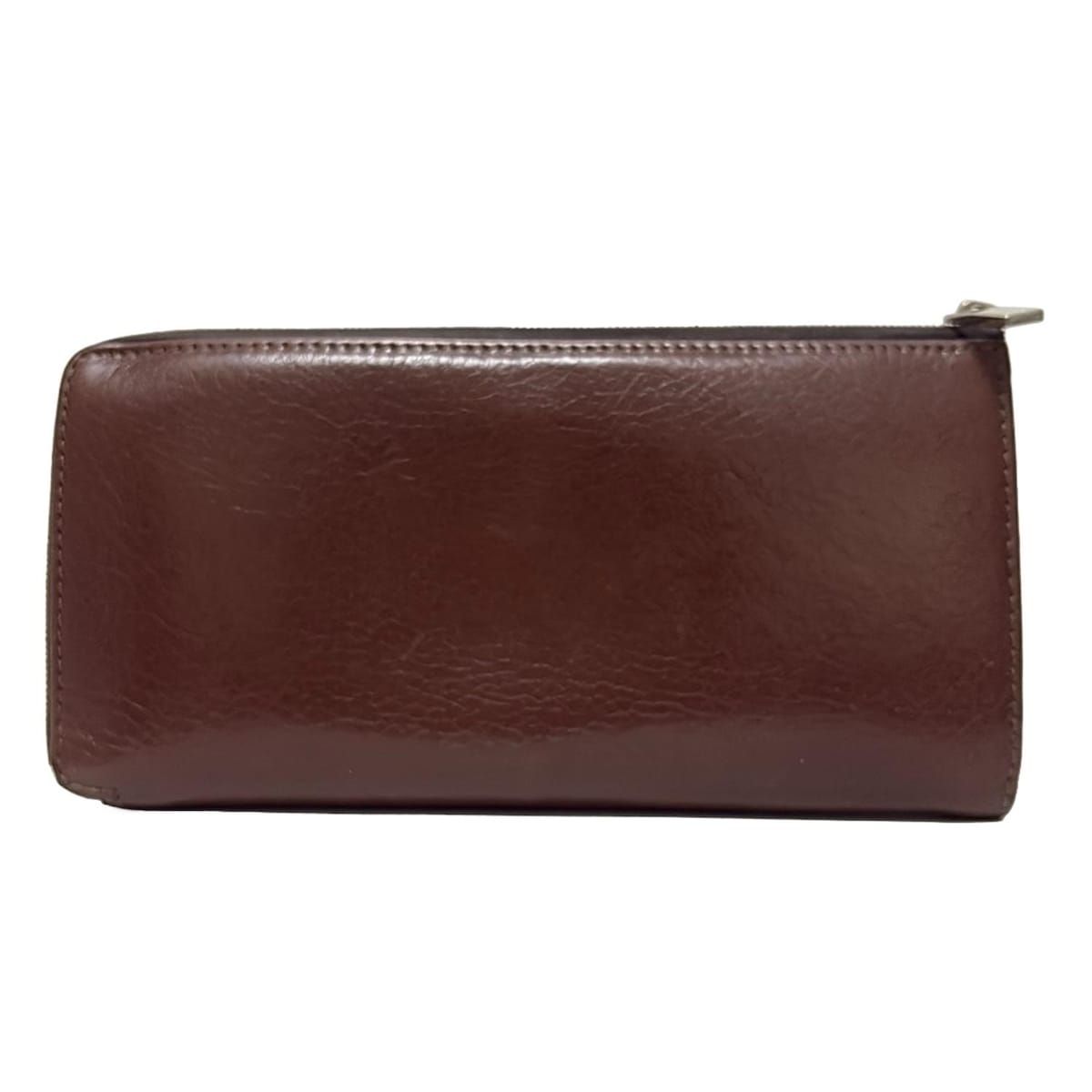HIROFU ヒロフ 長財布 - ブラウン L字ファスナー レザー