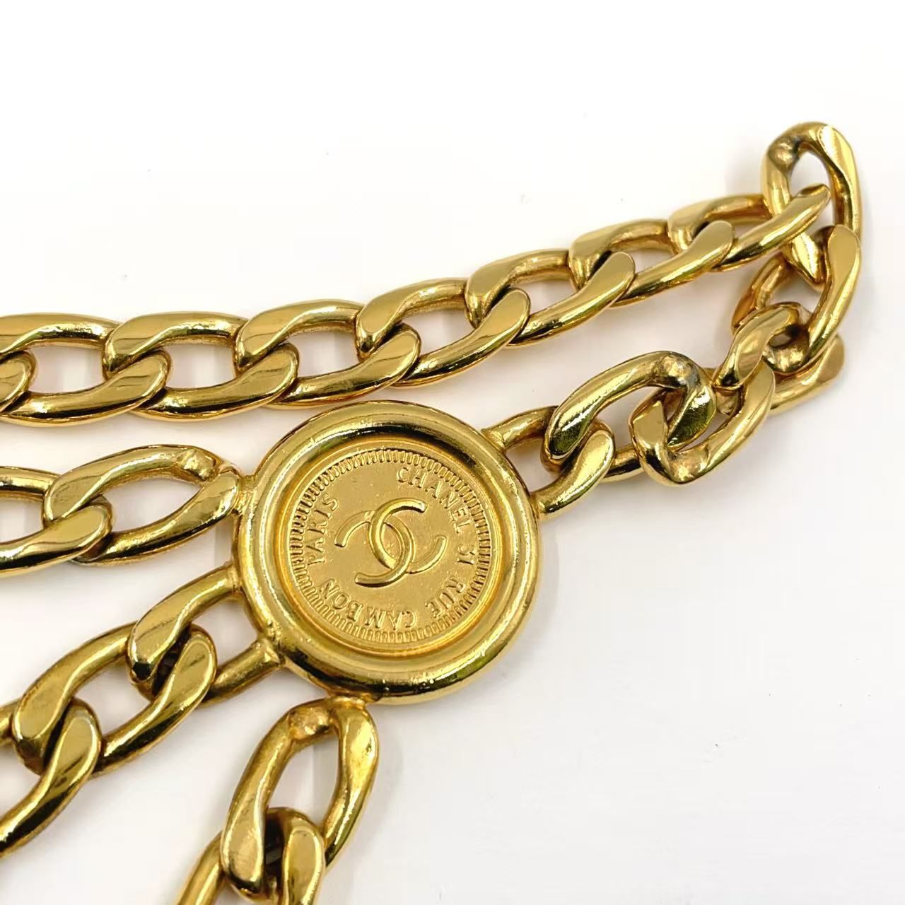  CHANEL ココマーク 三連 GP ゴールド チェーンベルト ベルト 小物