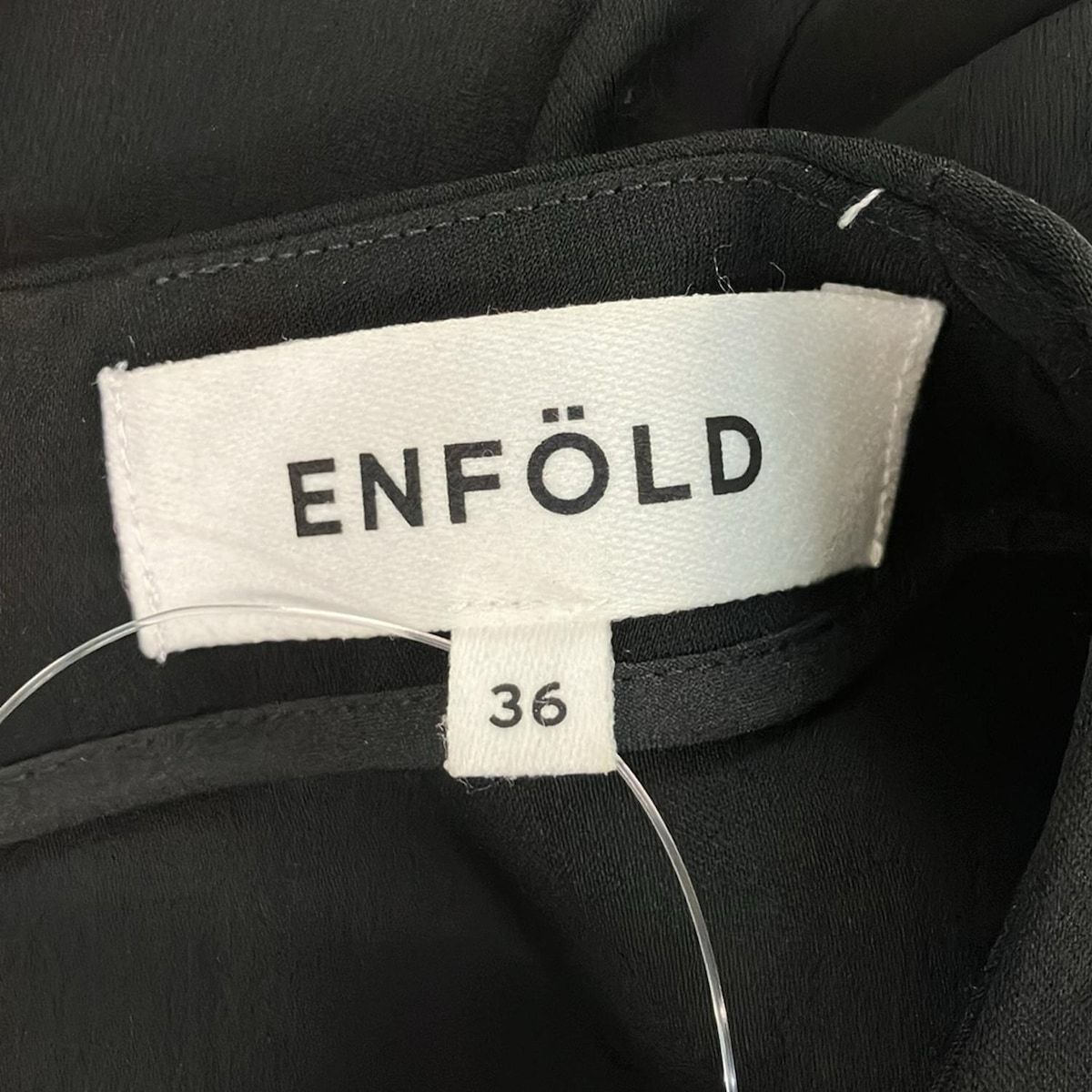 ENFOLD 黒　ロングワンピース　サイズ36 ENFOLD(エンフォルド) ワンピース サイズ36 S レディース - 黒 Vネック