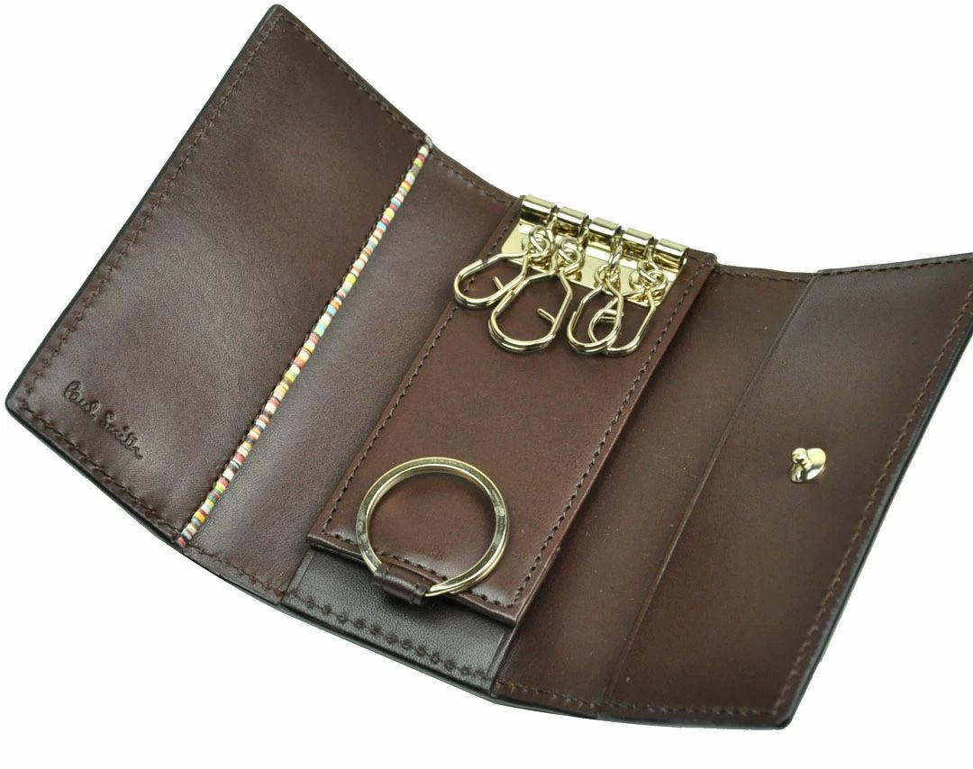 ポールスミス キーケース paulsmith キーホルダー ポール スミス マルチストライプ レザー牛革