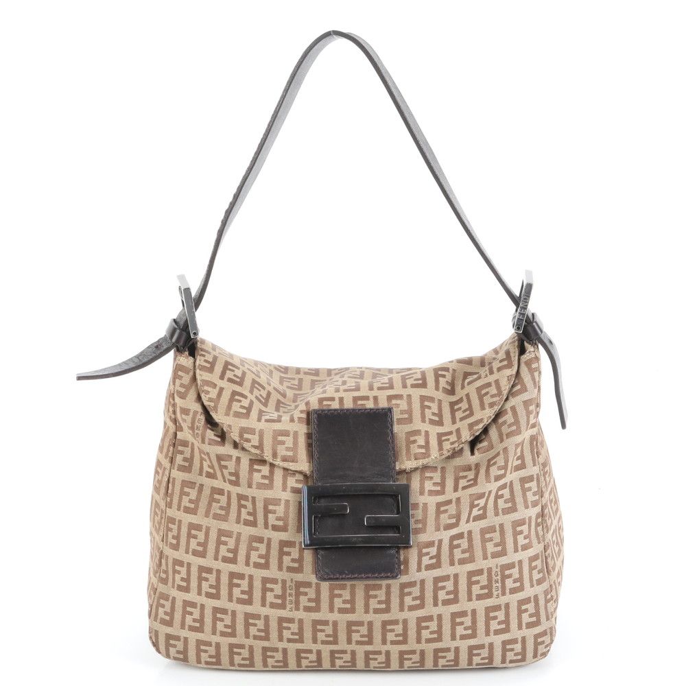 極美品 フェンディ ズッキーノ マンマ バゲット 8BR004 レザー