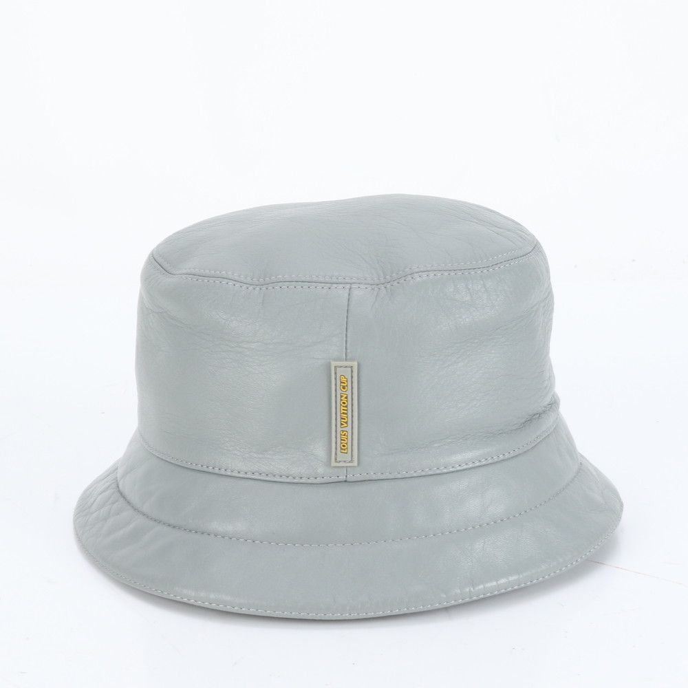美品 ルイヴィトン LV カップ バケット ハット バケハ レザー 帽子