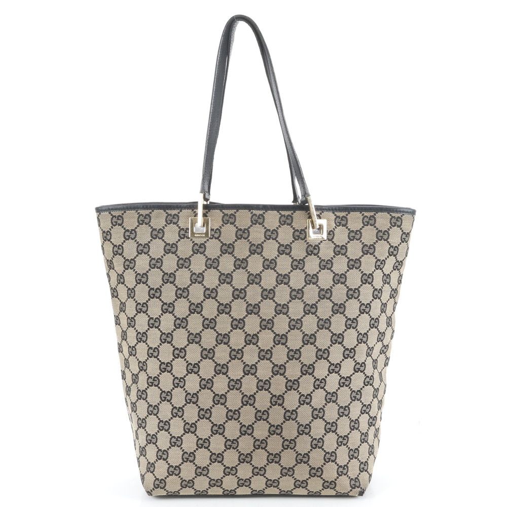 グッチ GGキャンバス レザー トート バッグ GUCCI ショルダー　美品 極美品 グッチ GGキャンバス プリンシー 163805 レザー トート バッグ