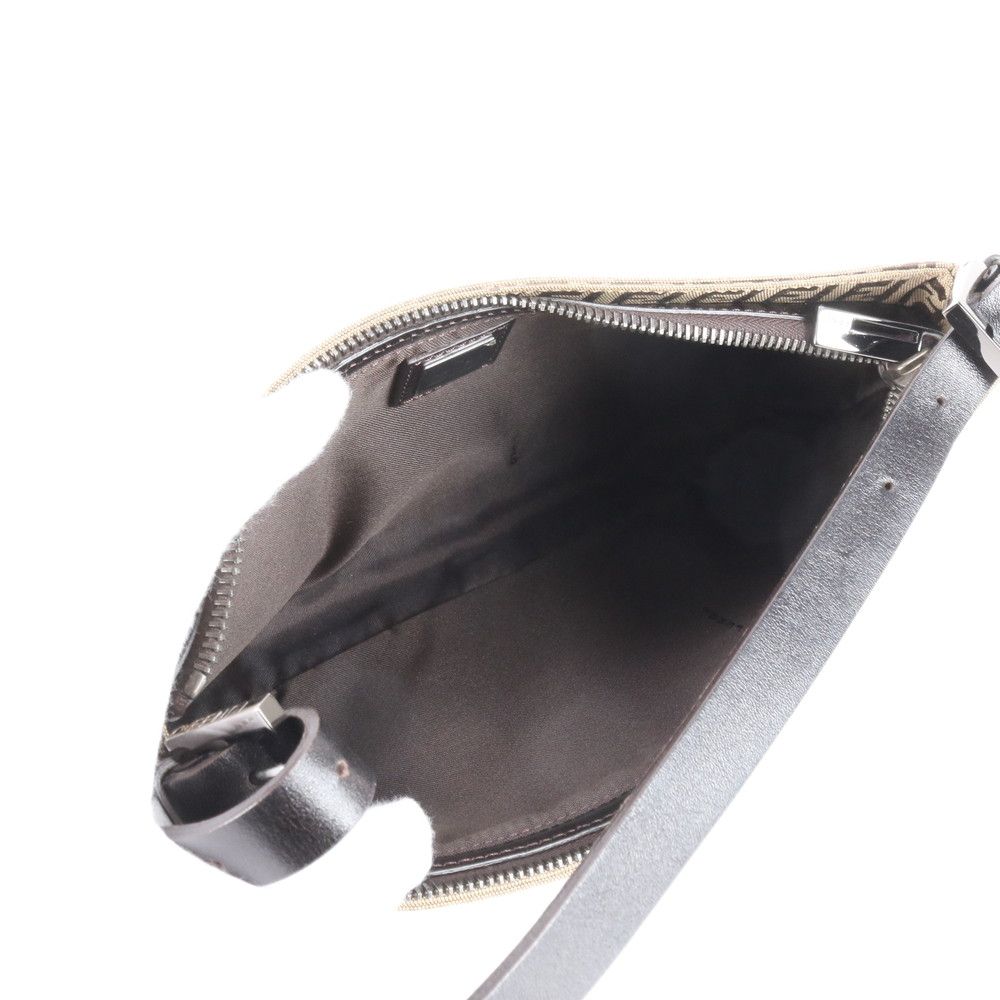 極美品 フェンディ ズッキーノ 8BR042 レザー ショルダーバッグ 肩掛け