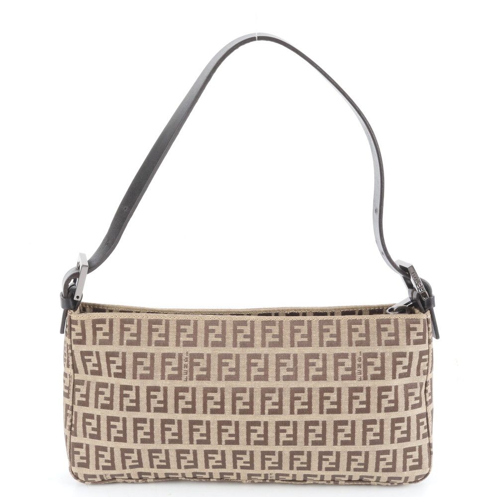 極美品 フェンディ ズッキーノ 8BR042 レザー ショルダーバッグ 肩掛け