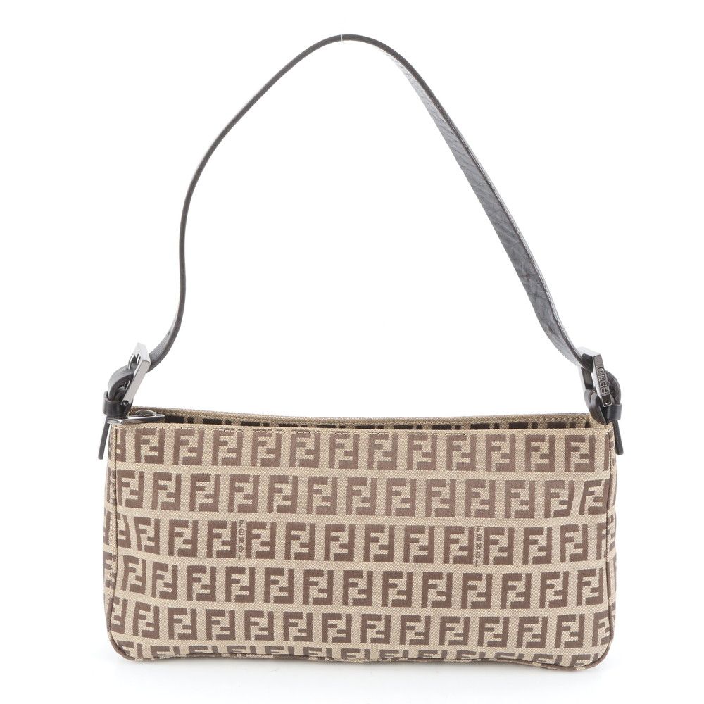 極美品 フェンディ ズッキーノ 8BR042 レザー ショルダーバッグ 肩掛け
