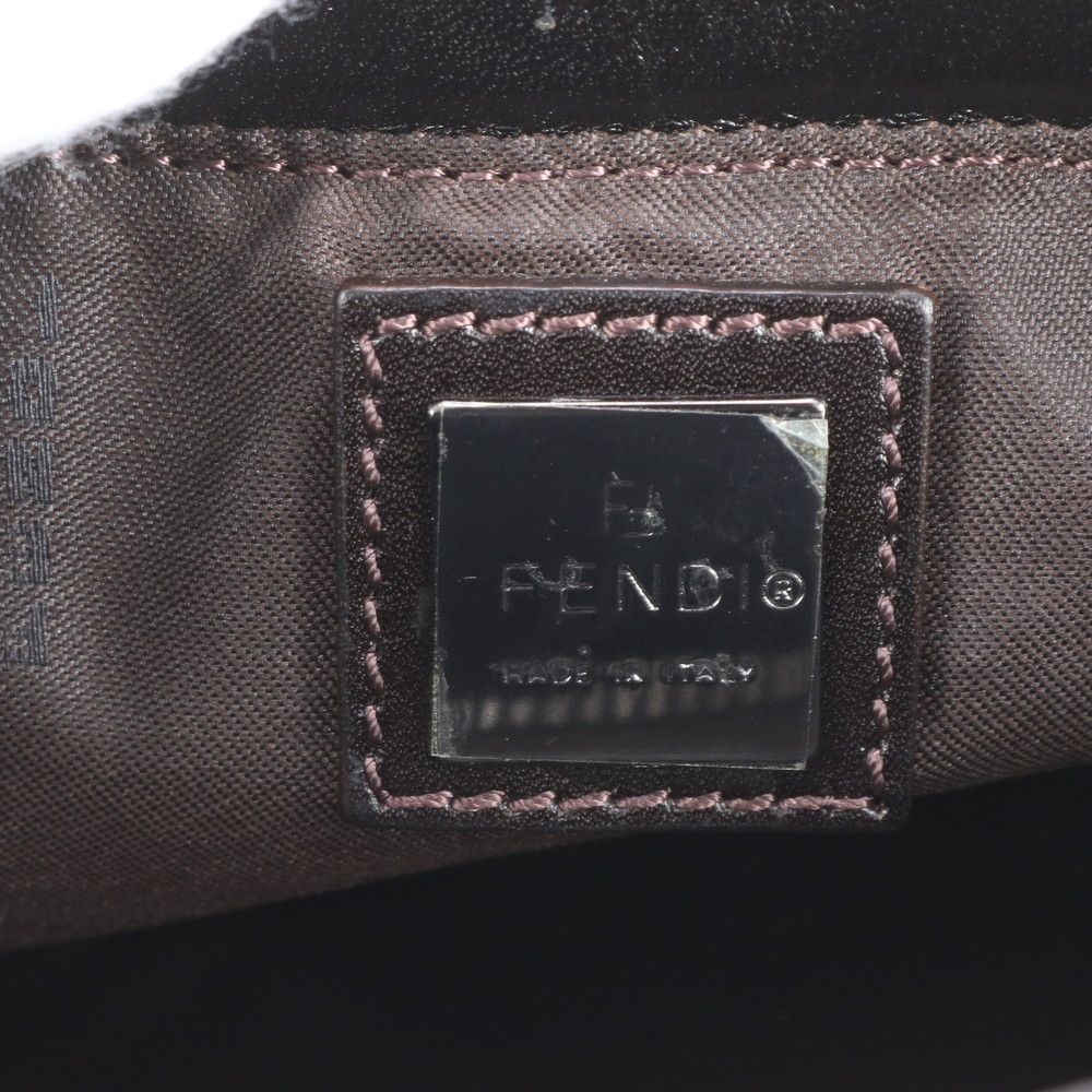 極美品 フェンディ ズッキーノ 8BR042 レザー ショルダーバッグ 肩掛け