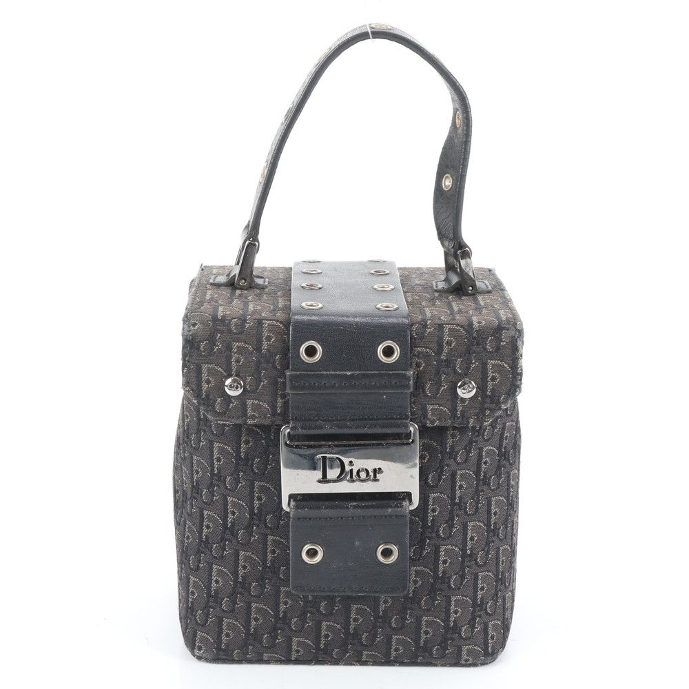 クリスチャンディオール トロッター ストリートシック バニティ バッグ レザー ハンド トート 本革 レディース RCE DE 48-1