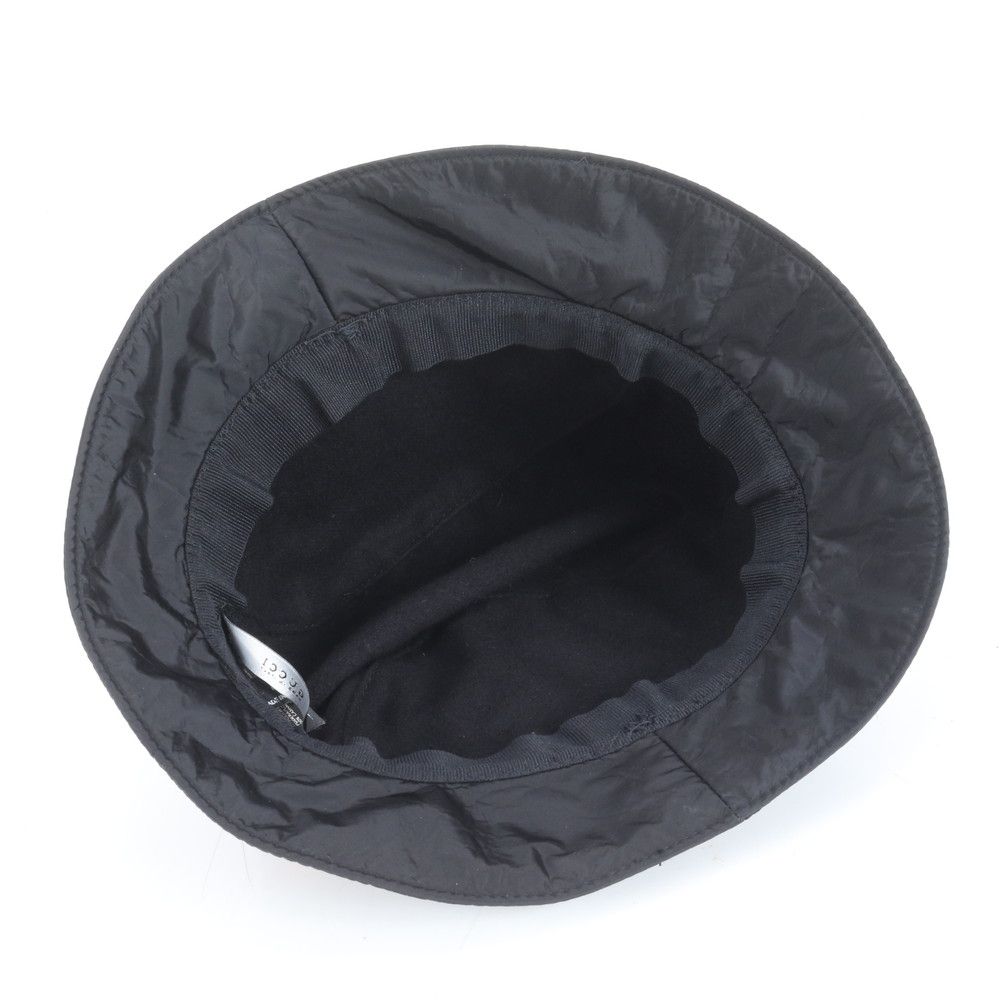 美品 グッチ シェリー ライン バケット バケハ ハット 帽子 030367