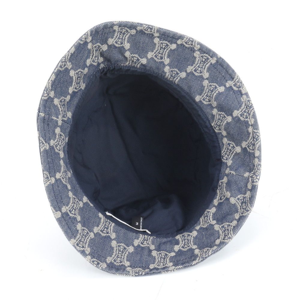 【新品】CELINE トリオンフ マカダム柄 総柄 バケハ バゲットハット 極美品 セリーヌ トリオンフ マカダム デニム バケット ハット バケハ