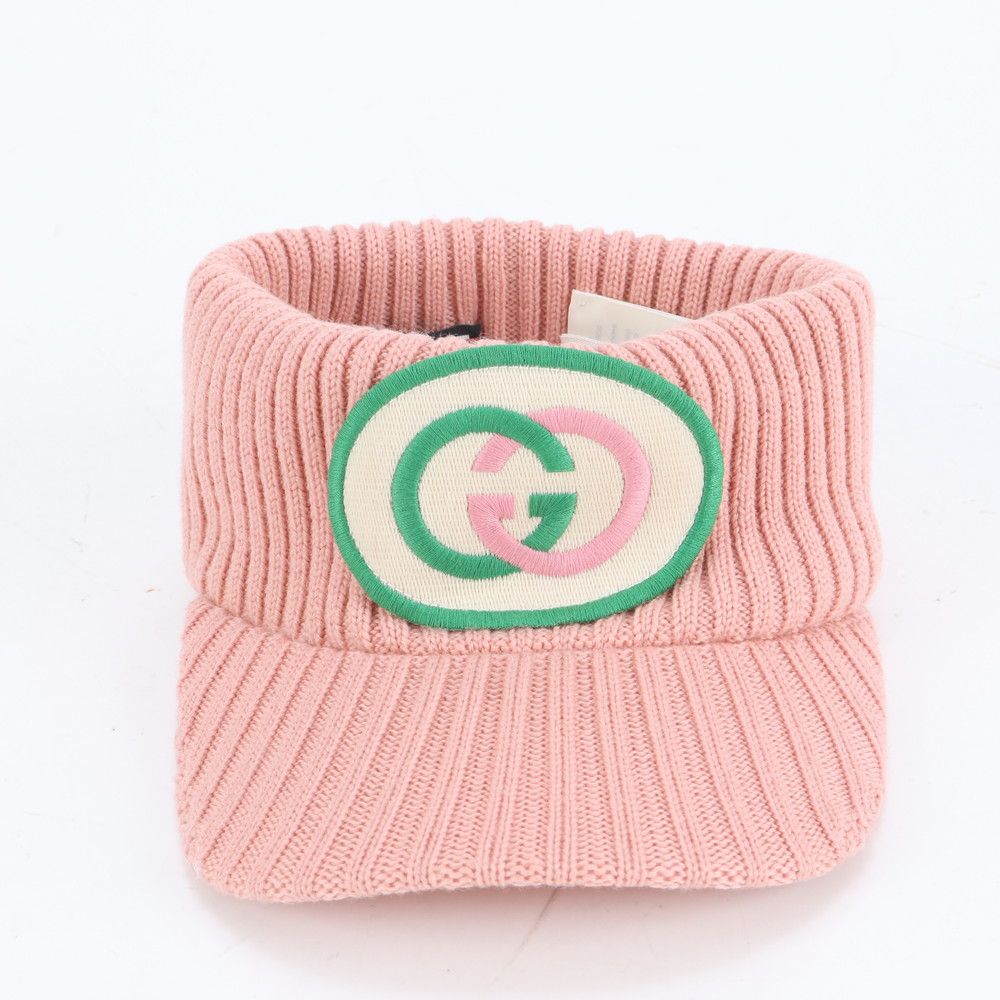 グッチ ニット サンバイザー インターロッキング G キャップ 帽子 アウトドア 577825 3 GD 55 レディース RCE DE 48-8