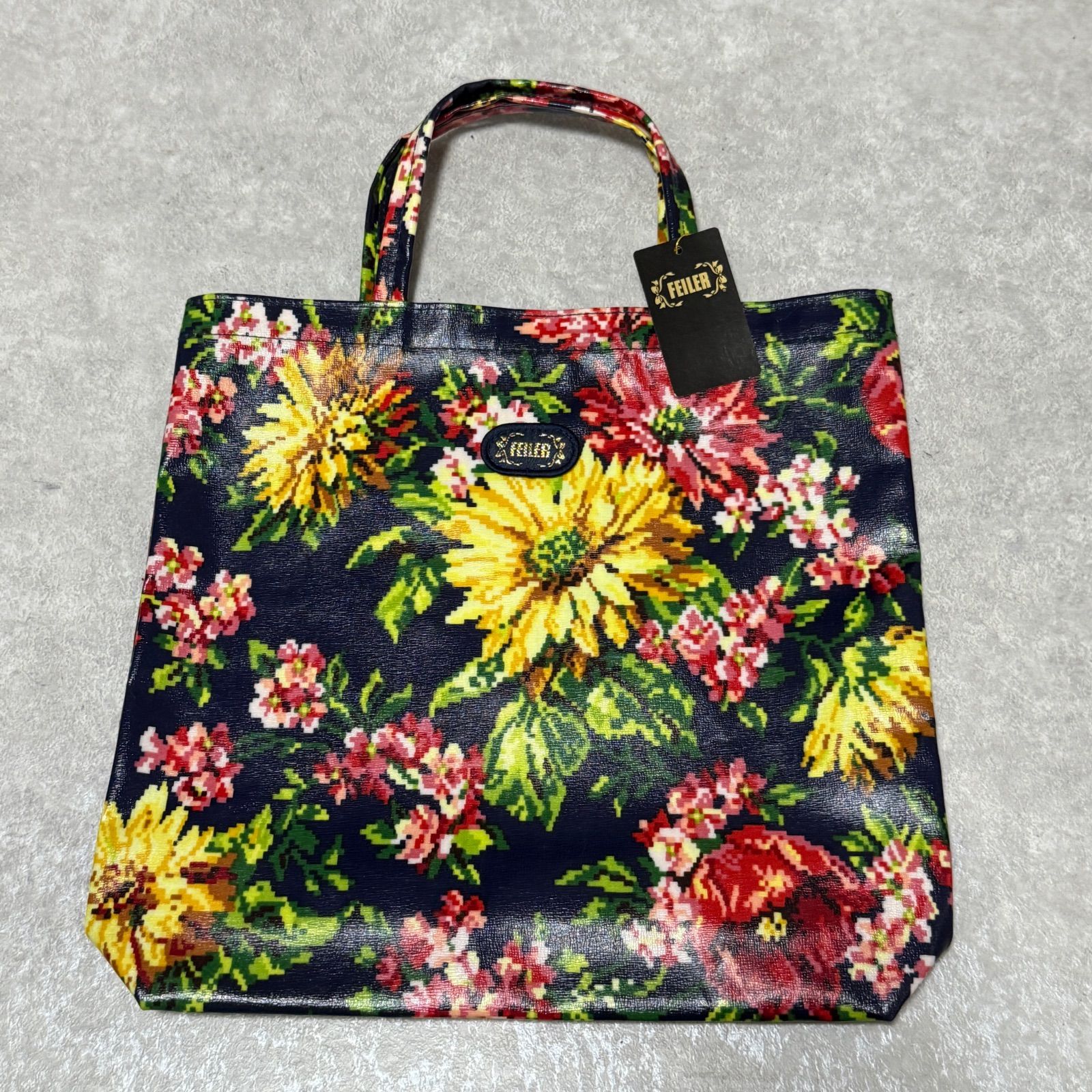 新品 未使用 FEILER フェイラー トートバッグ バッグ 日本製 PVC 花柄