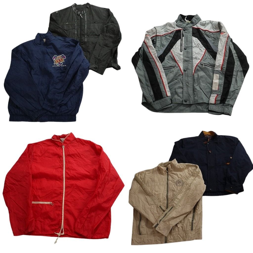 古着卸 まとめ売り ジャケット MIX  6枚セット (メンズ M /L /46 /50 ) バイクジャケット ブルゾン スタンドカラー 中古 古着 ND1300