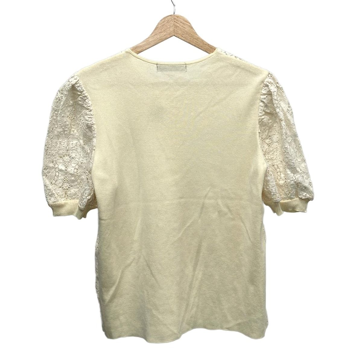 DAMAcollection ダーマ カーディガン サイズ3 L レディース - アイボリー 半袖 レース