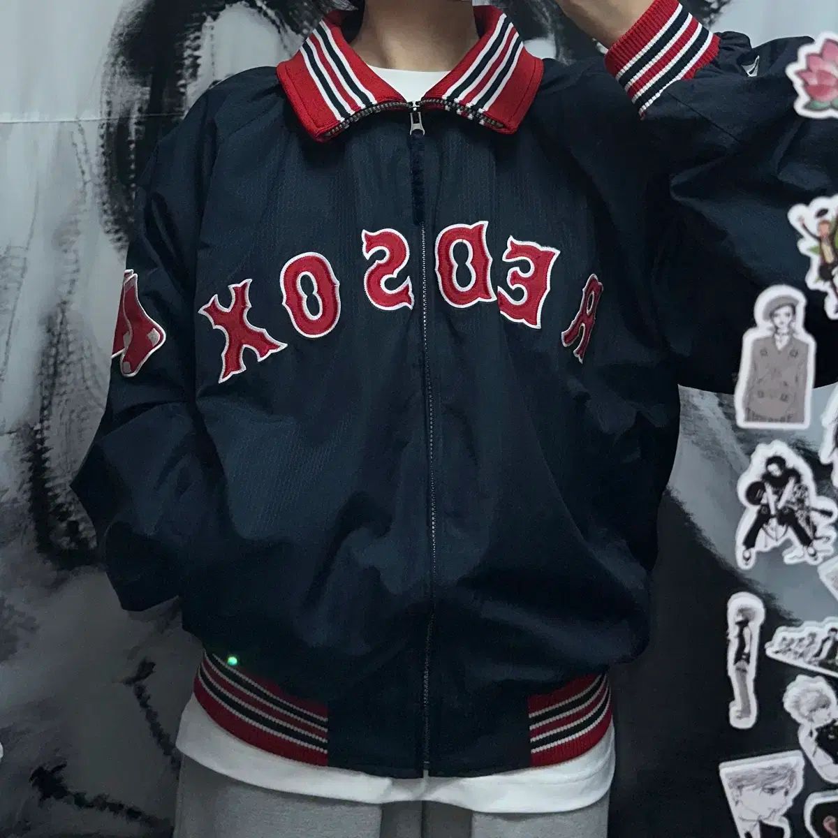 マジェスティックレッドソックススタジアムジャンバー マジェスティック ボストン レッドソックス スタジャン ジャケット