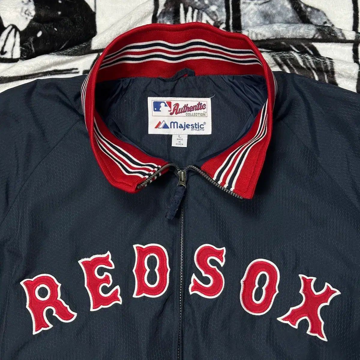 マジェスティック ボストン レッドソックス スタジャン ジャケット