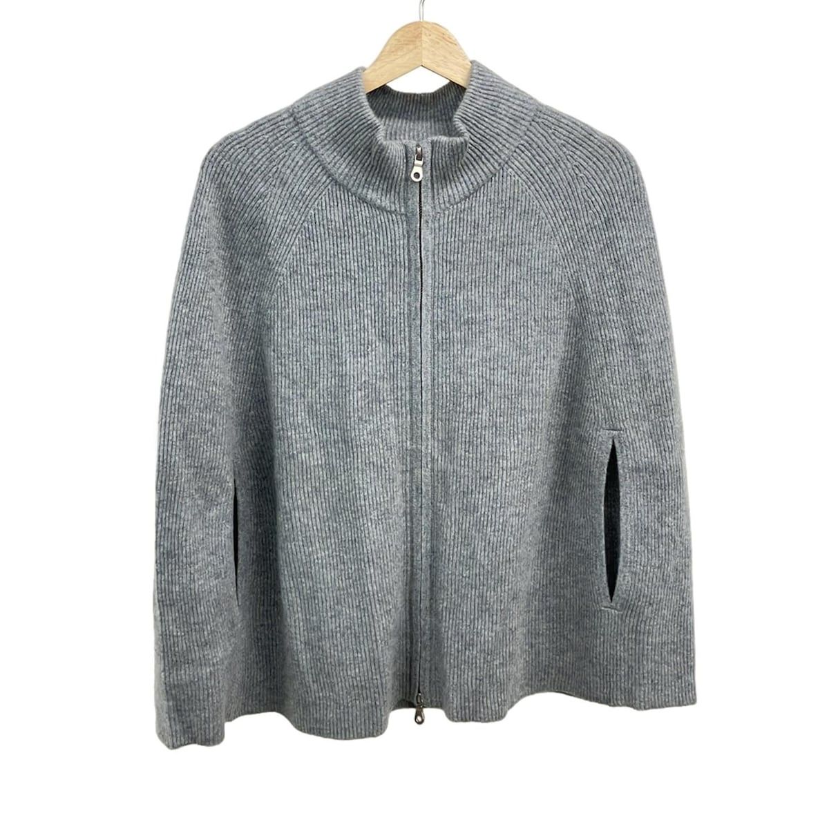 DAMAcollection ダーマ カーディガン サイズ2 M レディース - ライトグレー 変形袖 ジップアップ