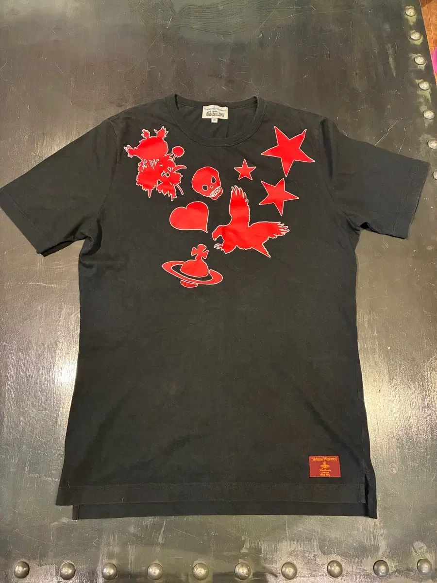M Vivienne Westwood ヴィヴィアン ウエストウッド プリンティング 半袖Tシャツ ブラック