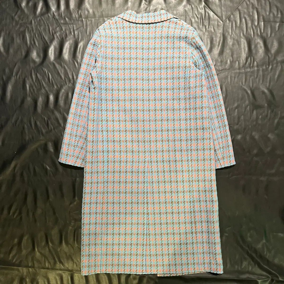 ランバン ハウンドトゥース チェック ロングコート