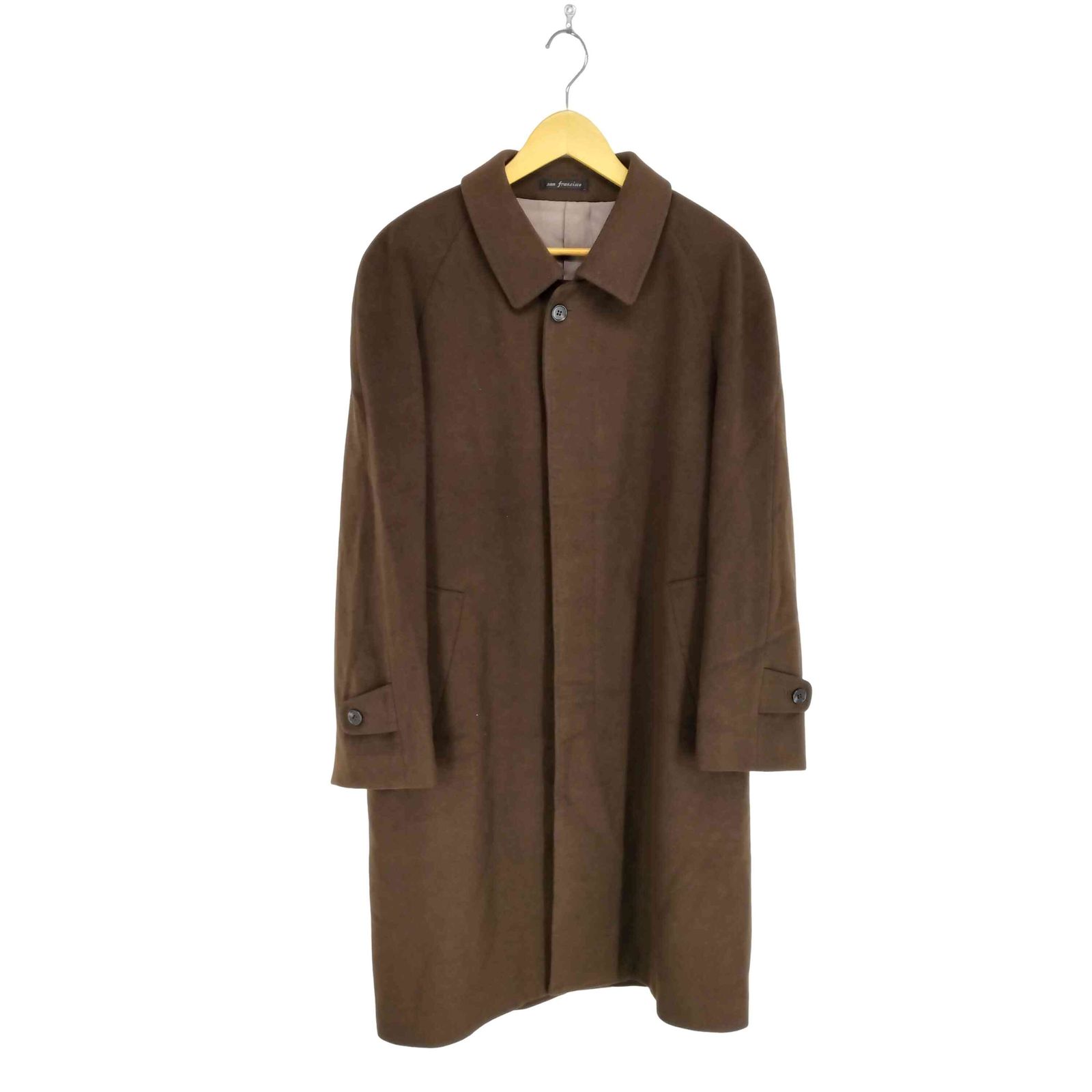 ユーズドフルギ 古着 Wilkes Basbfora HALF カシミヤ混比翼ステン コート メンズ 175