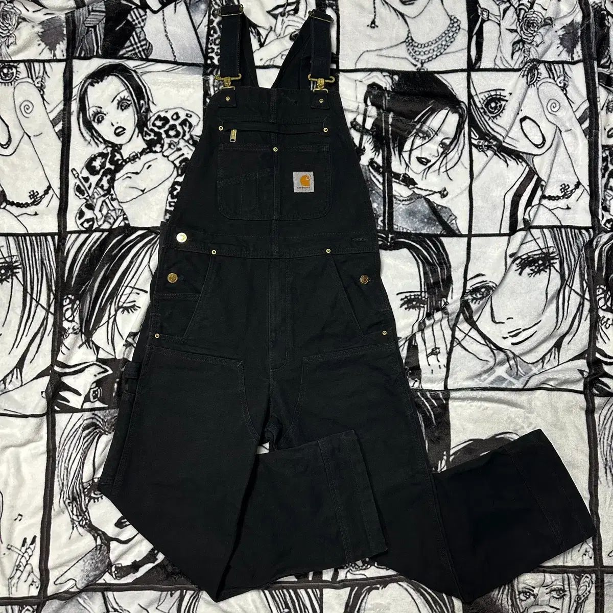 Carhartt カーハート ブラック オーバーオール サスペンダー