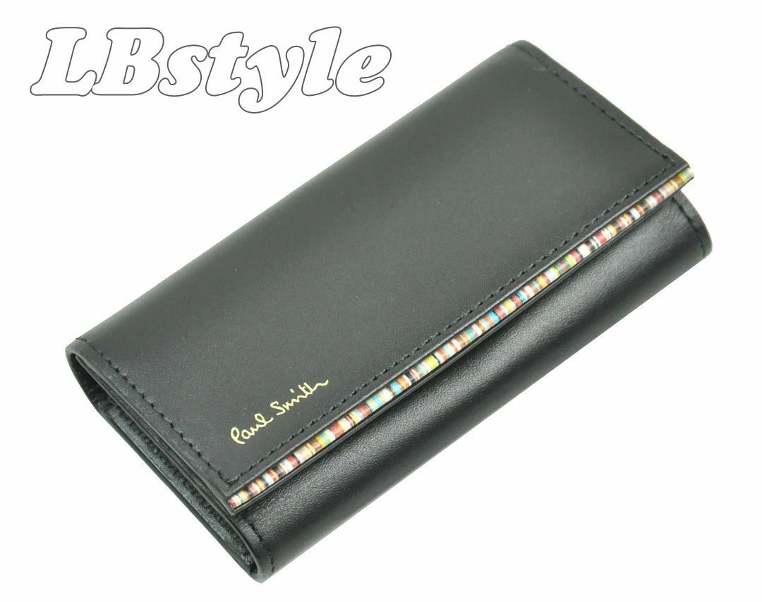ポールスミス キーケース paulsmith キーホルダー ポール スミス マルチストライプ 牛革