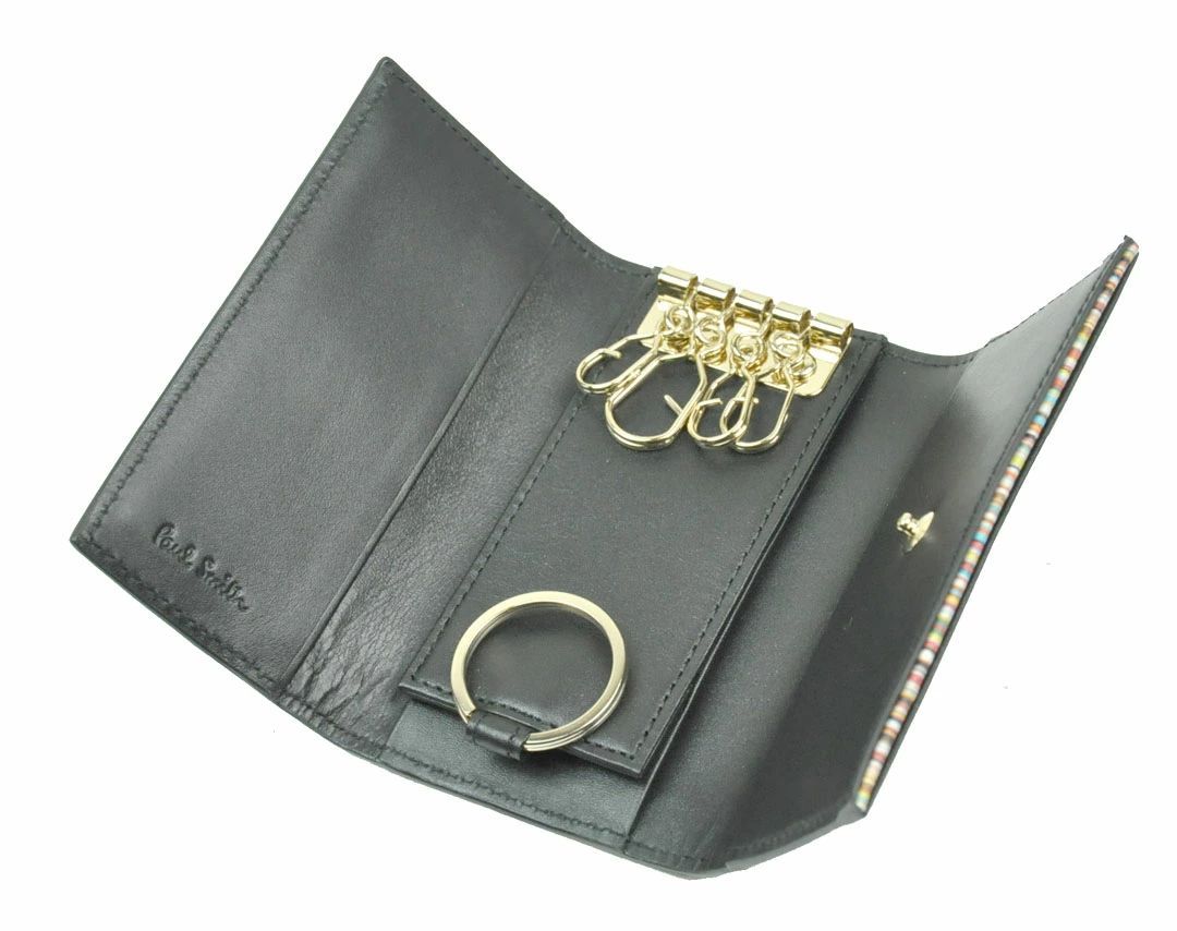 ポールスミス キーケース paulsmith キーホルダー ポール スミス マルチストライプ 牛革