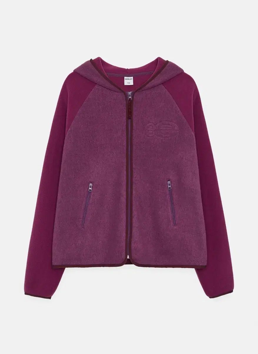 エンゾーブルース フリース ジップアップ フーディー パープル
