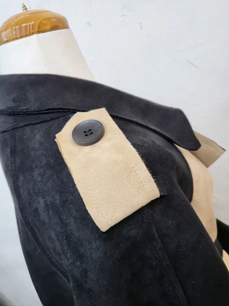 スウェード ロングトレンチコート