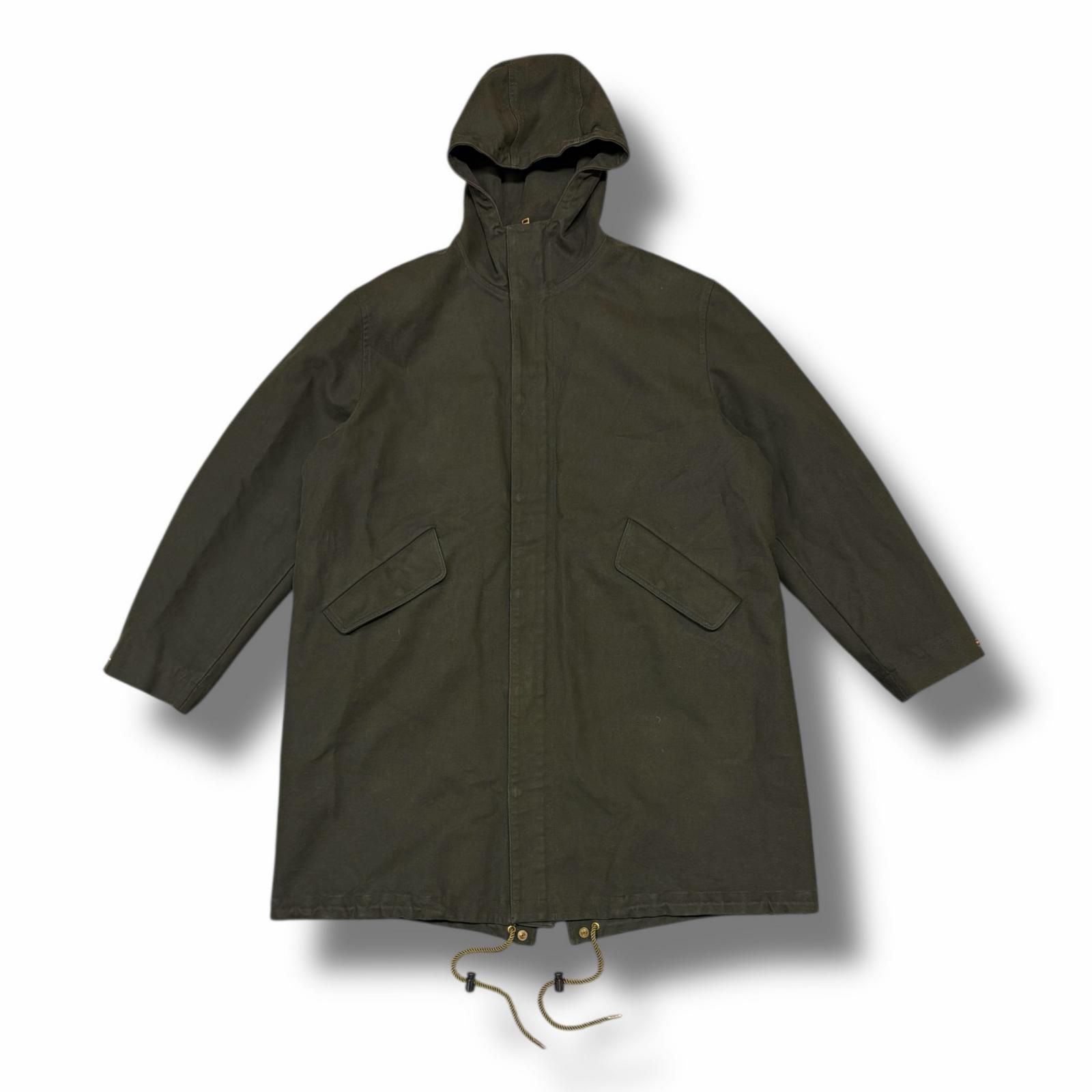 参考上代93500円 junhashimoto 22 AW SEVEN PLUS MODS COAT スリーブプラスモッズコート ミリタリー ジュンハシモト カーキ 2 5454 M
