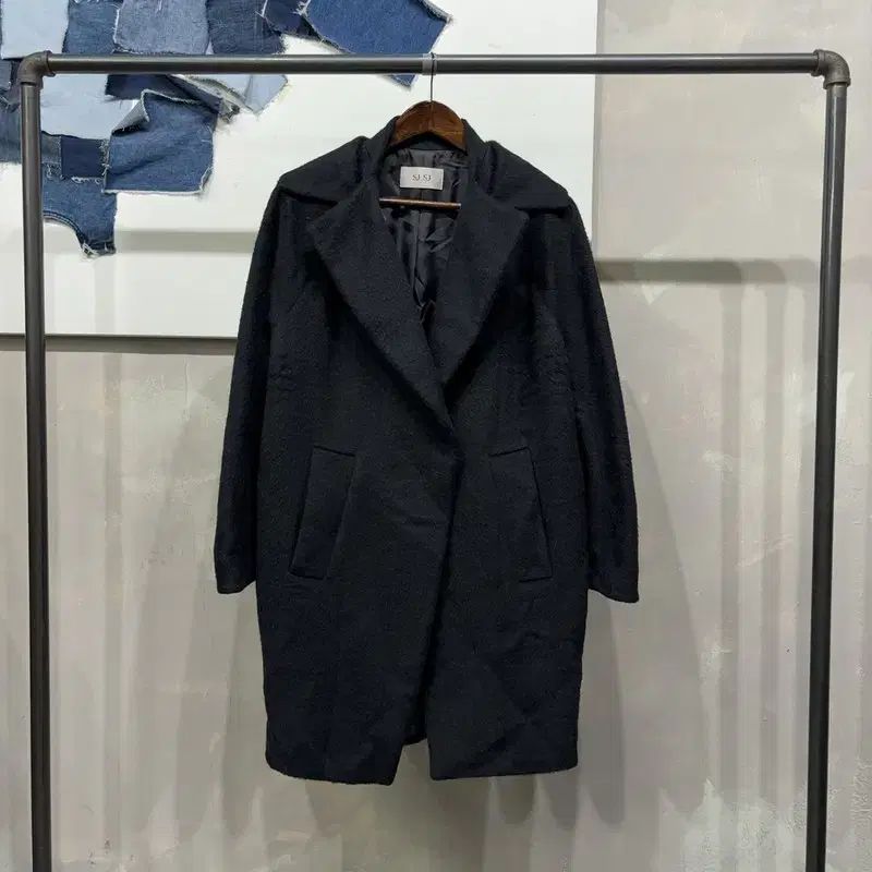 90 SJSJ ハンサム The HANDSOME カジュアル ウール シングル ロング コート